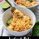 Instant Pot Ramen Noodles Pinterest Image bottom black banner