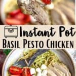 Instant Pot Basil Pesto Chicken Pinterest Image middle design banner
