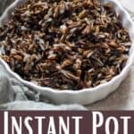 Instant Pot Wild Rice Pinterest Image bottom design banner