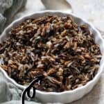 Wild Rice in the Instant Pot Pinterest Image top outlined title