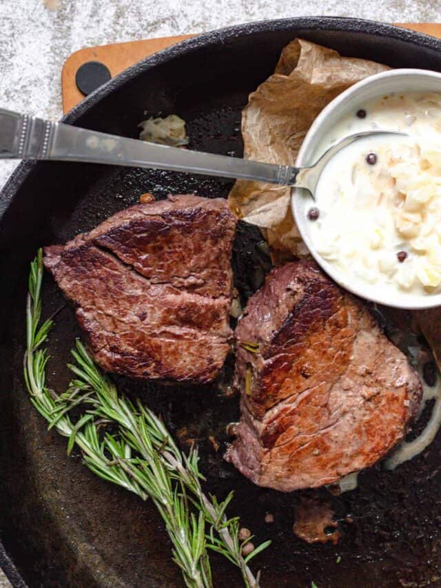 Prepare the Perfect Steak Dinner with Cream Sauce