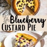 Blueberry Custard Pie Pinterest Image middle design banner