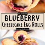 new Blueberry Cheesecake Egg Rolls Pinterest Image middle design banner
