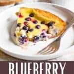 Blueberry Custard Pie Pinterest Image bottom design banner