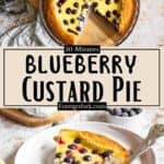 Blueberry Custard Pie Pinterest Image middle design banner