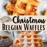 Christmas Belgian Waffles Pinterest Image middle design banner