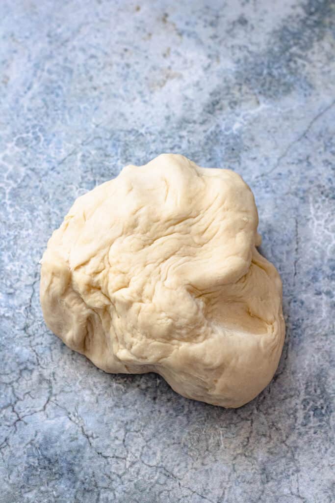 Ball of dough on a counter top
