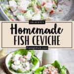 Homemade Fish Ceviche Recipe Pinterest Image middle design banner