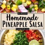 Homemade Pineapple Salsa Recipe Pinterest Image middle design banner