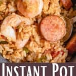 Instant Pot Jambalaya Recipe Pinterest Image bottom design banner