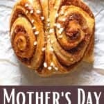 Mother's Day Cinnamon Bun Recipe Pinterest Image bottom design banner