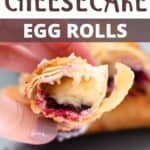 Blueberry Cheesecake Dessert Egg Rolls Pinterest Image top design banner