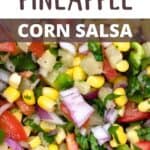 Pineapple Corn Salsa Recipe Pinterest Image top design banner