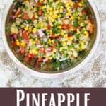 Pineapple Corn Salsa Recipe Pinterest Image bottom design banner