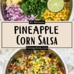 Pineapple Corn Salsa Recipe Pinterest Image middle design banner