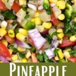 Homemade Pineapple Salsa Recipe Pinterest Image bottom design banner