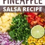 Homemade Pineapple Salsa Recipe Pinterest Image top design banner