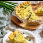 Easter Ham and Cheese Quiche Pinterest Image top black banner
