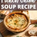 Instant Pot French Onion Soup Pinterest Image top design banner