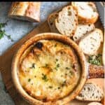 Instant Pot French Onion Soup Recipe Pinterest Image top black banner