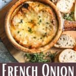 Instant Pot French Onion Soup Recipe Pinterest Image bottom design banner
