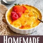 Homemade Crème Brûlée Recipe Pinterest Image bottom design banner