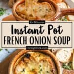 Instant Pot French Onion Soup Recipe Pinterest Image middle design banner