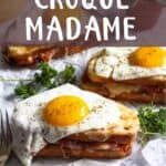 Mother's Day Croque Madame Sandwich Pinterest Image top design banner