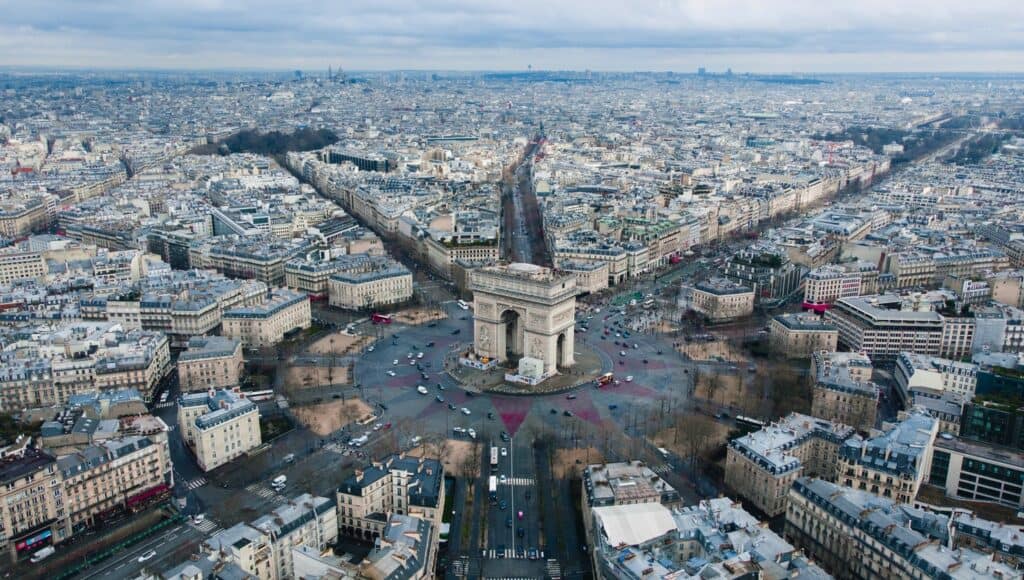 layout of Paris, France