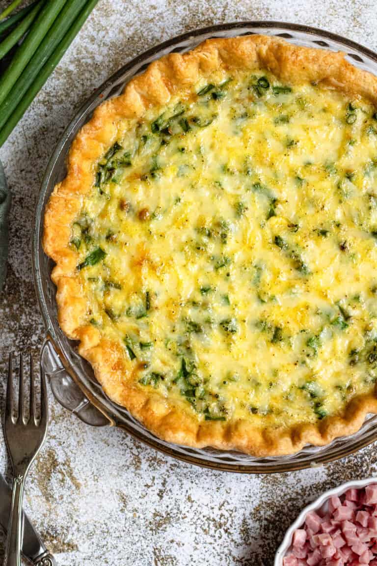 Ham and Cheese Quiche Recipe - The Foreign Fork