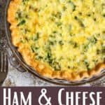 Mother's Day Ham and Cheese Quiche Pinterest Image bottom design banner