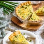 Mother's Day Ham and Cheese Quiche Pinterest Image top black banner