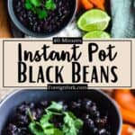 Instant Pot Cuban Black Beans Pinterest Image middle design banner