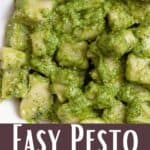 Easy Pesto Recipe Pinterest Image bottom design banner