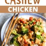 New Instant Pot Cashew Chicken Pinterest Image top design banner