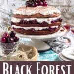 Homemade Black Forest Cake Recipe Pinterest Image bottom design banner
