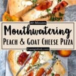 Peach Pizza With Goat Cheese Pinterest Image middle design banner