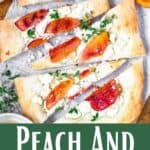Peach Pizza With Goat Cheese Pinterest Image bottom design banner