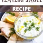 Homemade Tzatziki Sauce Recipe Pinterest Image top design banner