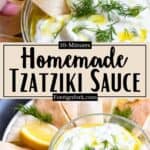 Homemade Tzatziki Sauce Recipe Pinterest Image middle design banner