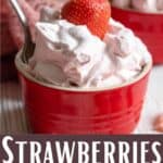 Strawberries and Cream Pinterest Image bottom design banner