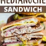 Homemade Cuban Medianoche Sandwich Pinterest Image top design banner