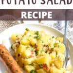 German Potato Salad Recipe Pinterest Image top design banner