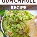 Homemade Guacamole Recipe Pinterest Image top design banner