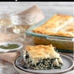 Christmas Spinach Pie Pinterest Image top black banner