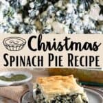 Christmas Spinach Pie Pinterest Image middle design banner