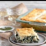 Easter Spinach Pie Pinterest Image top black banner