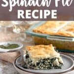 Easter Spinach Pie Pinterest Image top design banner