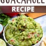 10 Minute Homemade Guacamole Recipe Pinterest Image top design banner