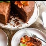 Mother's Day Chocolate Cake Recipe Pinterest Image top black banner